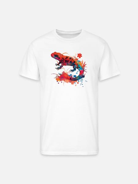 Magical Red Salamander - Men's 50/50 T-Shirt - white