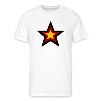 German star trending blue nature - Men's 50/50 T-Shirt - white - Front - Jackson (183cm)