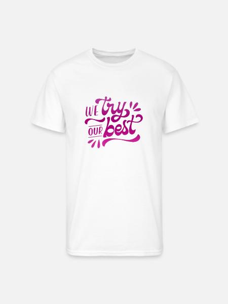 we try our best - Men's 50/50 T-Shirt - white