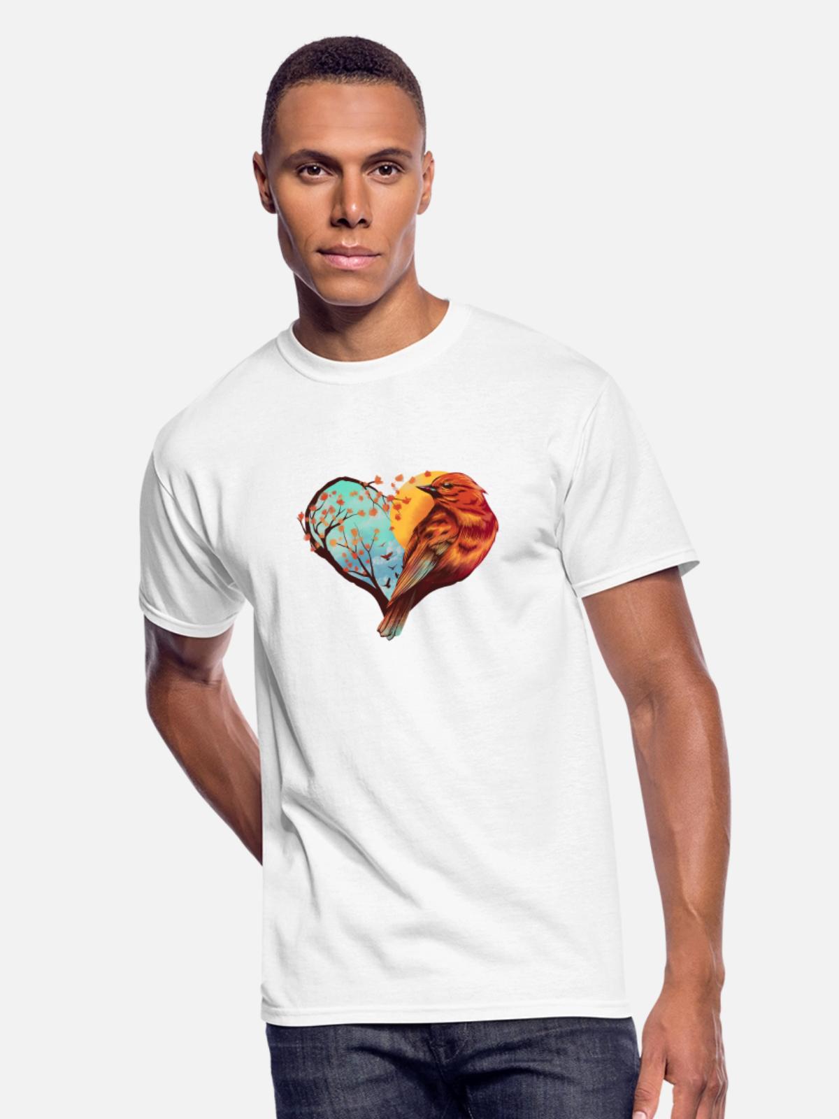 bird - Men's 50/50 T-Shirt - white - Front - Jackson (183cm)