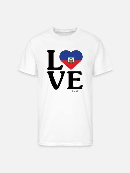 Love Haiti - Men's 50/50 T-Shirt - white