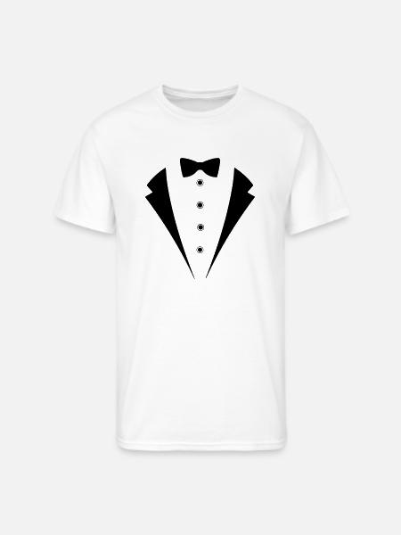 Tuxedo SUIT - Men's 50/50 T-Shirt - white