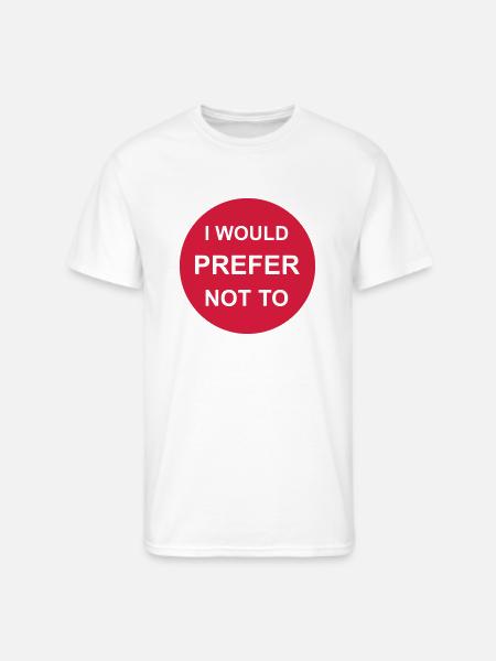 I prefer not to - Men's 50/50 T-Shirt - white