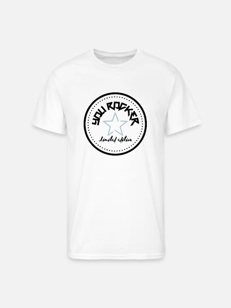 YOU ROCKER SILVER - Men's 50/50 T-Shirt - white
