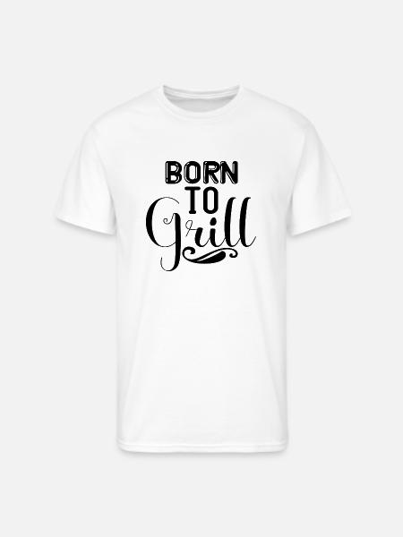 Born to Grill - Men's 50/50 T-Shirt - white