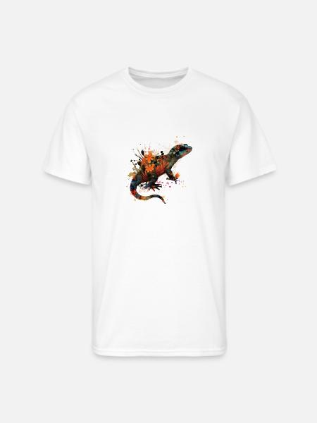 Spotted Fire Salamander - Men's 50/50 T-Shirt - white