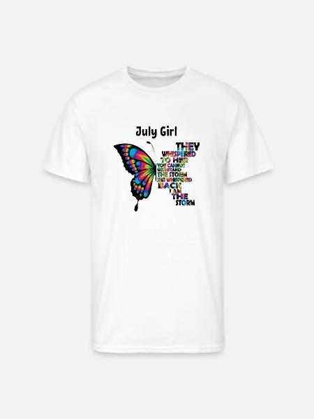 July Butterfly - Men's 50/50 T-Shirt - white
