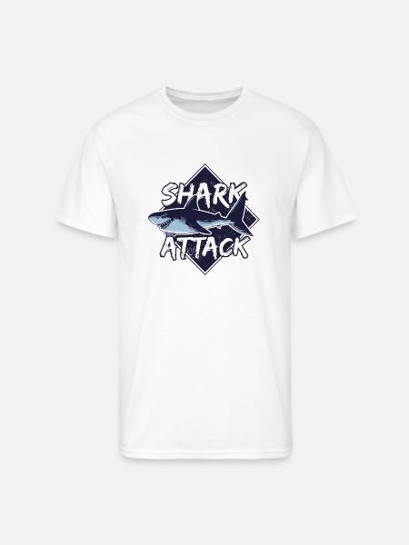 Shark - Men's 50/50 T-Shirt - white