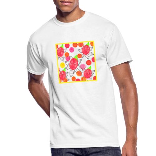 Floral Elegance Symphony Pattern - Men's 50/50 T-Shirt