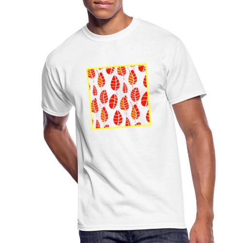 Elegant Leaf Art Neon Aesthetics - Men's 50/50 T-Shirt