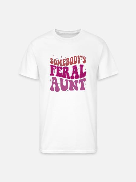 Somebody's Feral Aunt - Men's 50/50 T-Shirt - white