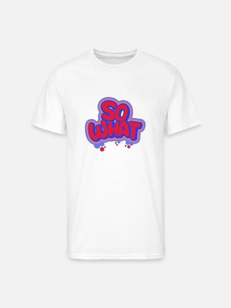 So What - Men's 50/50 T-Shirt - white