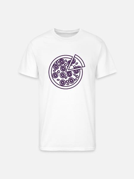 White Whole Pizza Icon - Men's 50/50 T-Shirt - white