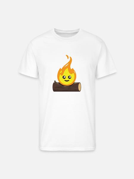 Cute flame bonfire - Men's 50/50 T-Shirt - white