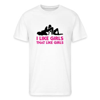 I Like Girls That Like Girls (2c) - Men's 50/50 T-Shirt - white - Front - Jackson (183cm)