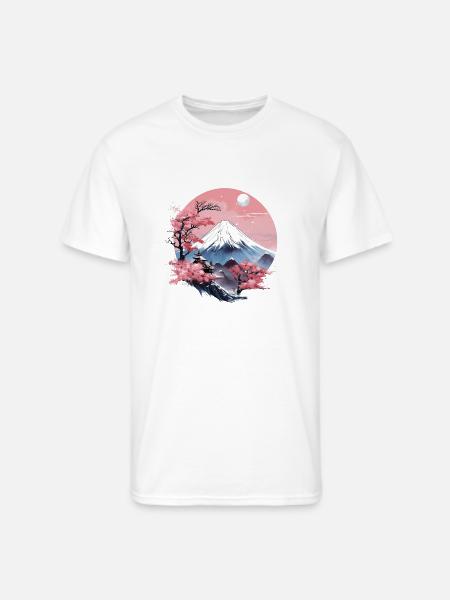 Mount Fuji Sakura - Men's 50/50 T-Shirt - white