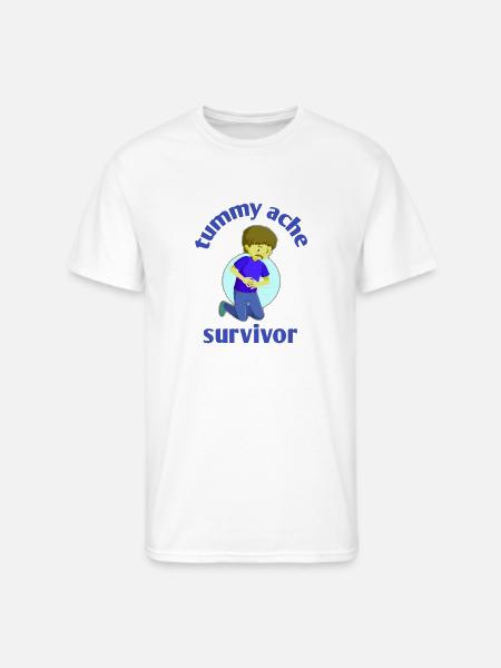 Tummy Ache Survivor - Men's 50/50 T-Shirt - white