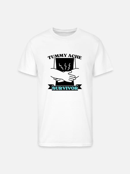 Tummy Ache Survivor - Men's 50/50 T-Shirt - white