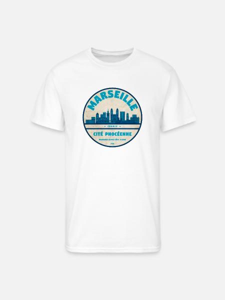 Marseille France - Men's 50/50 T-Shirt - white