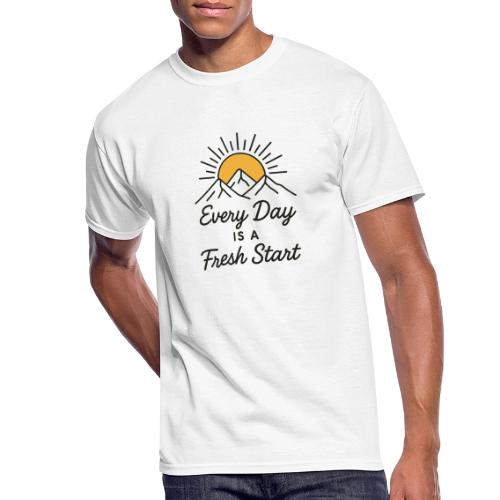 Inspirational Mountain Sunrise Motif - Men's 50/50 T-Shirt