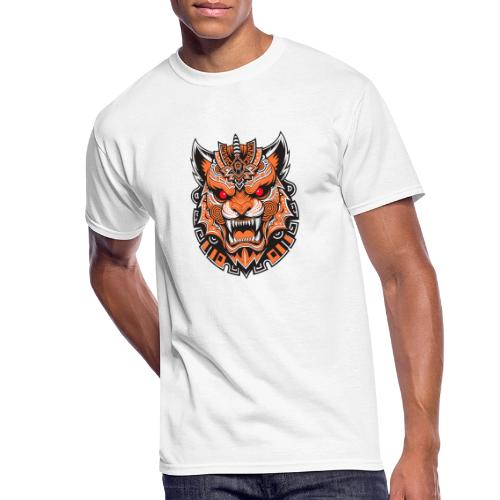 Tribal Demon Wolf Mask - Men's 50/50 T-Shirt