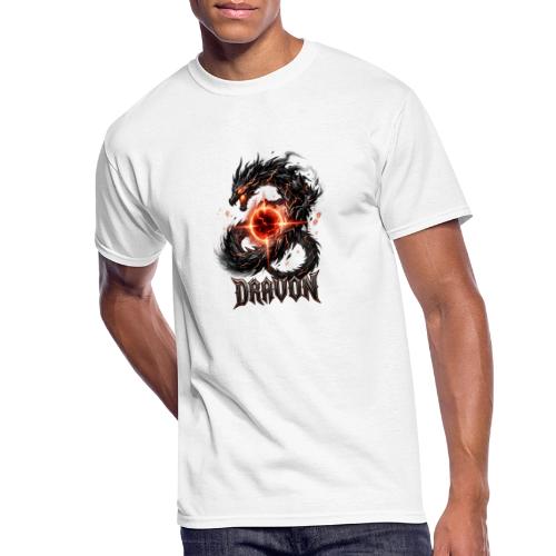 Dravon Fire Dragon Dark Fantasy Graphic T-Shirt - Men's 50/50 T-Shirt