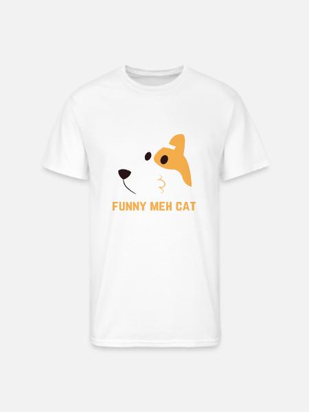 Funny Meh Cat Birthday - Men's 50/50 T-Shirt - white