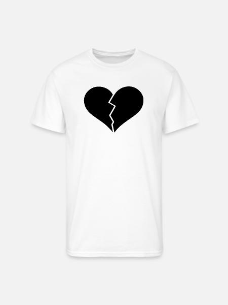 Broken heart black - Men's 50/50 T-Shirt - white