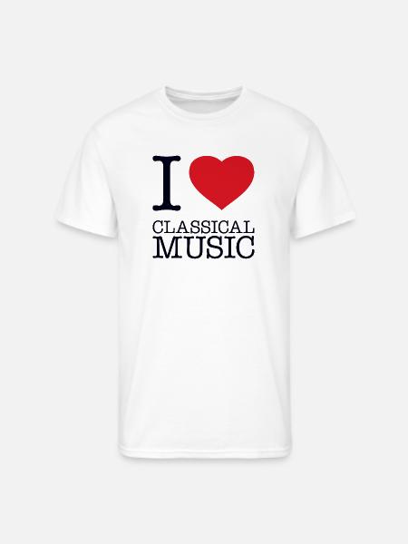 I LOVE CLASSICAL MUSIC - Men's 50/50 T-Shirt - white