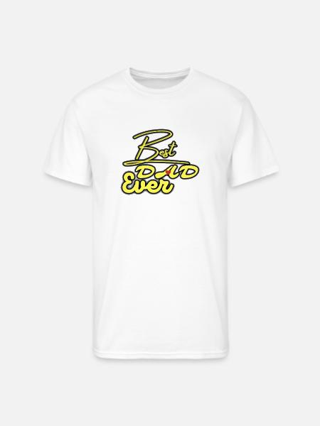 Best Dad Ever Neon Script - Men's 50/50 T-Shirt - white
