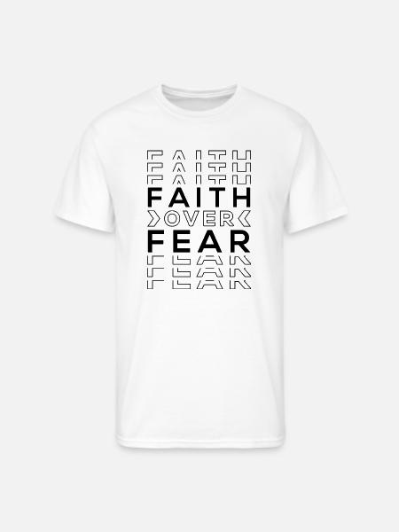 FAITH OVER FEAR - Men's 50/50 T-Shirt - white
