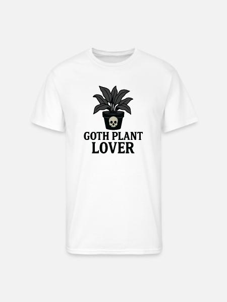 Goth Plant Skull Design - Men's 50/50 T-Shirt - white