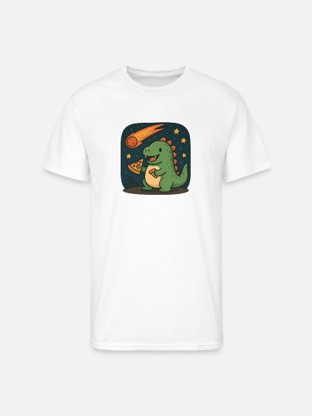 Dinosaur Space Adventure Design - Men's 50/50 T-Shirt - white