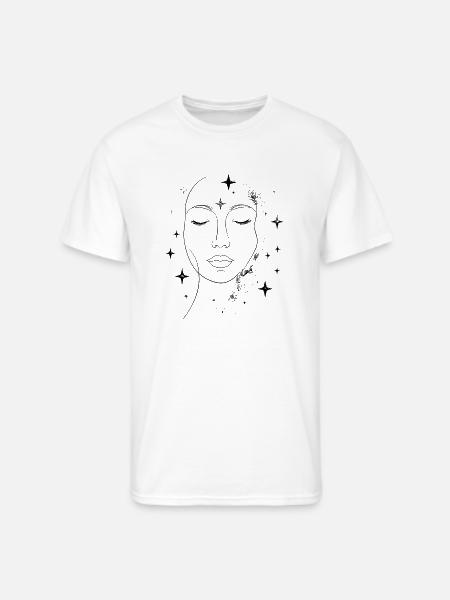 Face in Stardust - Men's 50/50 T-Shirt - white