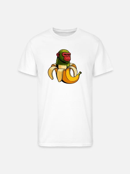 Chimpanzini Bananini Italian Brainrot Meme Art - Men's 50/50 T-Shirt - white