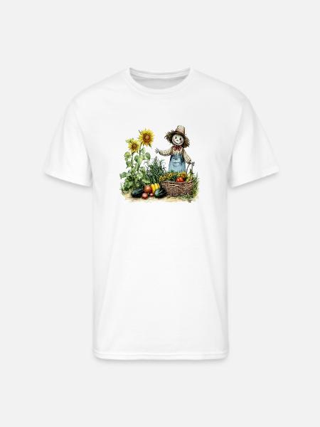Harvest Sunflower Scarecrow - Men's 50/50 T-Shirt - white