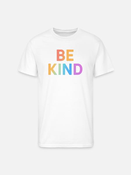 Be Kind Gradient Letters - Men's 50/50 T-Shirt - white