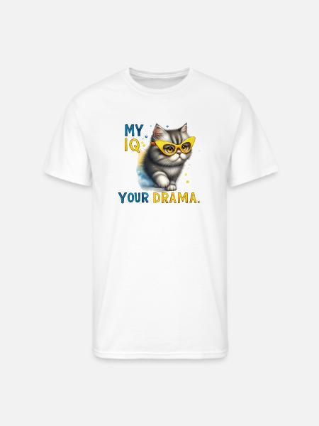 My IQ Your Drama Cat - Men's 50/50 T-Shirt - white