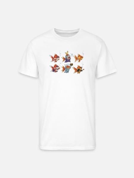 Wacky Goldfish Clown - Men's 50/50 T-Shirt - white