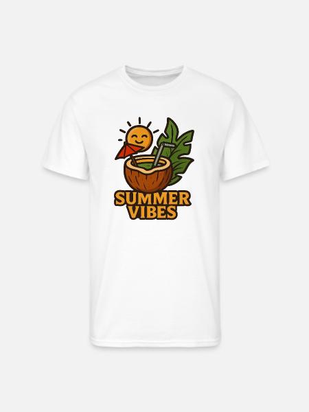 Sunlit Coconut Summer - Men's 50/50 T-Shirt - white