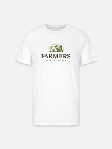 Farmers Sunburst Barn Emblem - Men's 50/50 T-Shirt - white