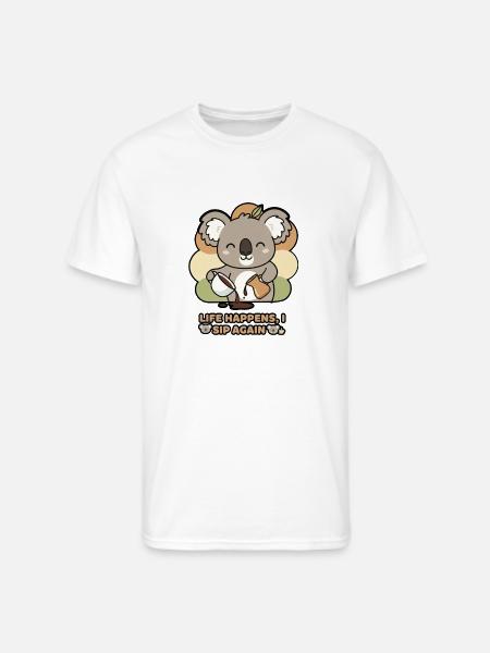 Koala Sips Again - Men's 50/50 T-Shirt - white