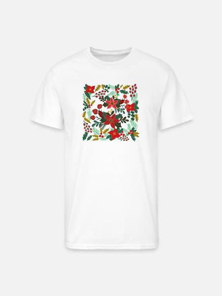 Boho Floral Christmas - Men's 50/50 T-Shirt - white