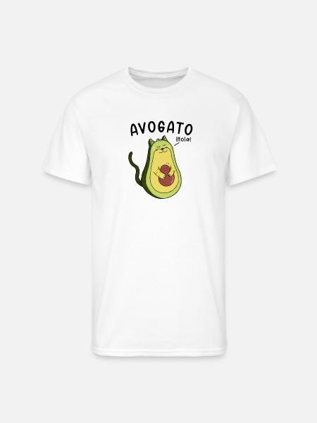 Cheerful Avocado Hugging Seed - Men's 50/50 T-Shirt - white