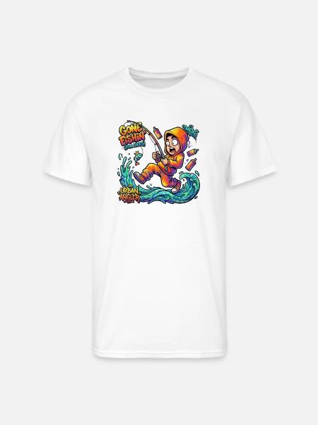 Urban Angler Neon Splash - Men's 50/50 T-Shirt - white