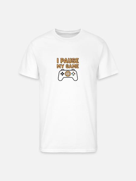 I Pause My Game - Men's 50/50 T-Shirt - white