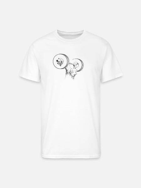 Weightlifting - Men's 50/50 T-Shirt - white