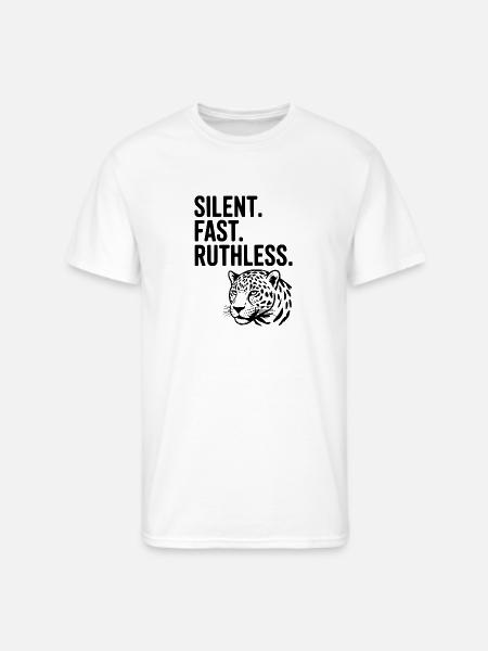 Silent. Fast. Ruthless. - Men's 50/50 T-Shirt - white