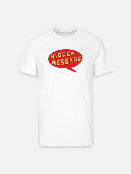 Hidden Message Speech Bubble - Men's 50/50 T-Shirt - white