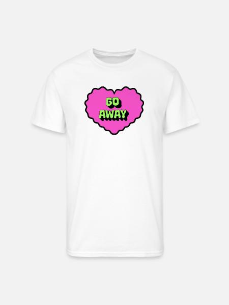 Go Away - Men's 50/50 T-Shirt - white